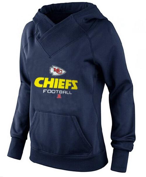 Women's Kansas City Chiefs Big & Tall Critical Victory Pullover Hoodie Navy Blue