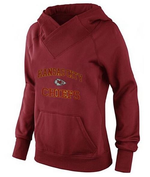 Women's Kansas City Chiefs Heart & Soul Pullover Hoodie Red-1