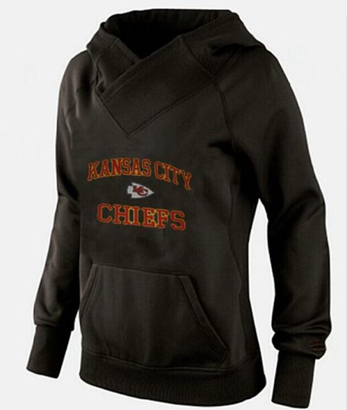 Women's Kansas City Chiefs Heart & Soul Pullover Hoodie Black-1