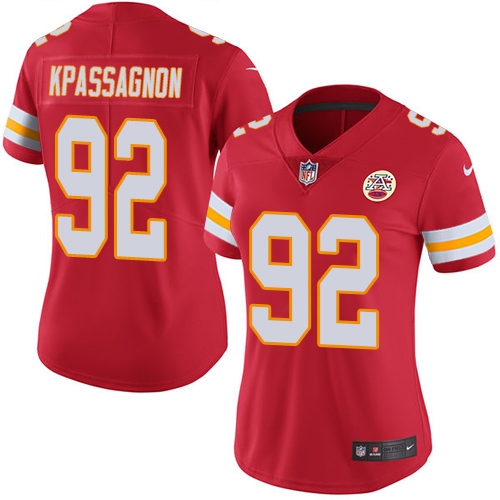 Nike Chiefs #92 Tanoh Kpassagnon Red Team Color Women's Stitched NFL Vapor Untouchable Limited Jersey - Click Image to Close