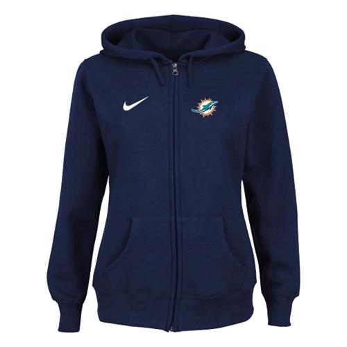 Nike Miami Dolphins Ladies Tailgater Full Zip Hoodie Blue