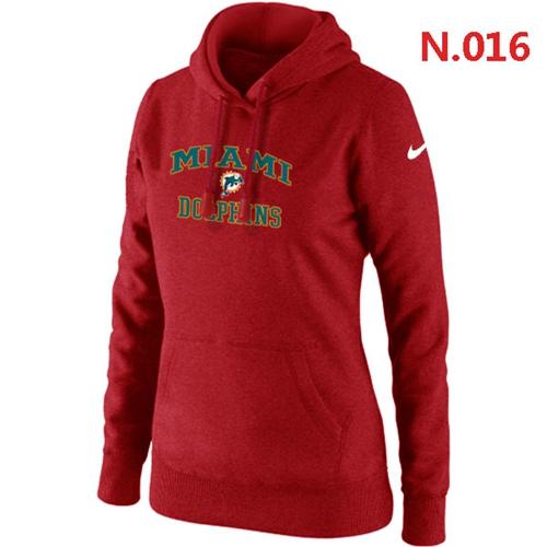 Women's Nike Miami Dolphins Heart & Soul Pullover Hoodie Red