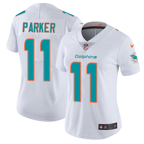 Nike Dolphins #11 DeVante Parker White Women's Stitched NFL Vapor Untouchable Limited Jersey