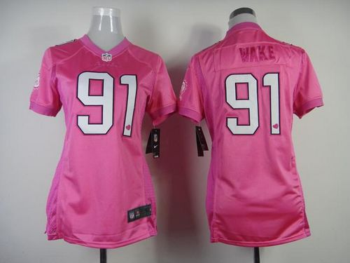 Nike Dolphins #91 Cameron Wake Pink Women's Be Luv'd Stitched NFL New Elite Jersey