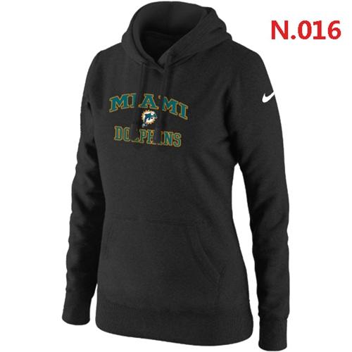 Women's Nike Miami Dolphins Heart & Soul Pullover Hoodie Black