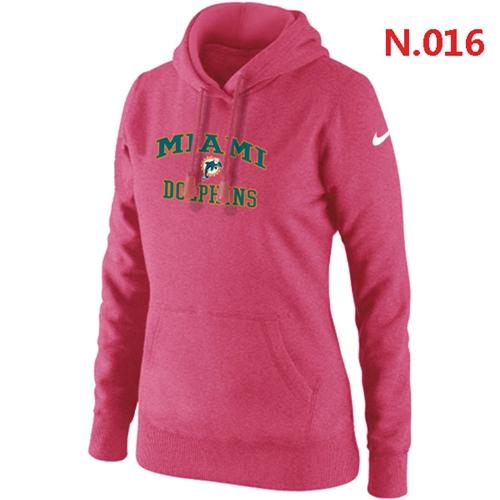 Women's Nike Miami Dolphins Heart & Soul Pullover Hoodie Pink