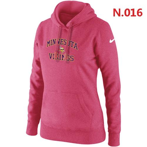 Women's Nike Minnesota Vikings Heart & Soul Pullover Hoodie Pink