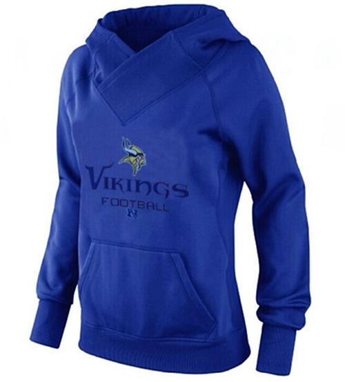 Women's Minnesota Vikings Big & Tall Critical Victory Pullover Hoodie Blue