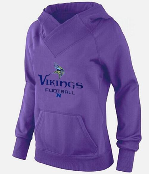 Women's Minnesota Vikings Big & Tall Critical Victory Pullover Hoodie Purple