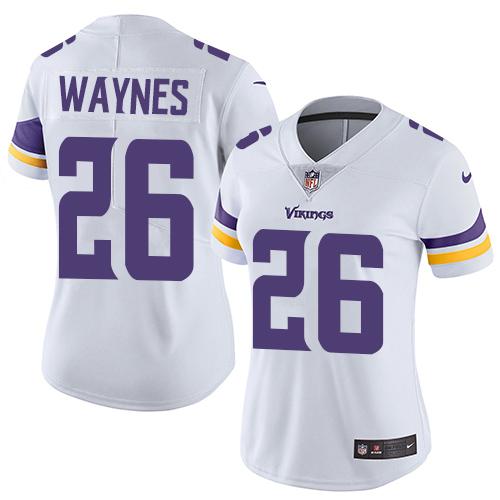 Nike Vikings #26 Trae Waynes White Women's Stitched NFL Vapor Untouchable Limited Jersey - Click Image to Close