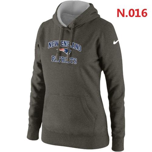 Women's Nike New England Patriots Heart & Soul Pullover Hoodie Light Grey