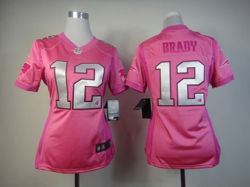 Nike Patriots #12 Tom Brady Pink Women's Be Luv'd Stitched NFL Elite Jersey