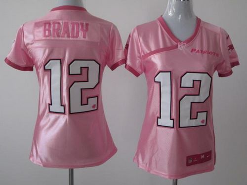 Nike Patriots #12 Tom Brady Pink Women's Be Luv'd Stitched NFL Elite Jersey