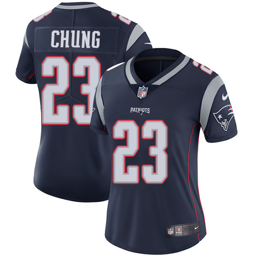 Nike Patriots #23 Patrick Chung Navy Blue Team Color Women's Stitched NFL Vapor Untouchable Limited Jersey - Click Image to Close