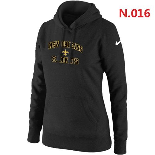 Women's Nike New Orleans Saints Heart & Soul Pullover Hoodie Black