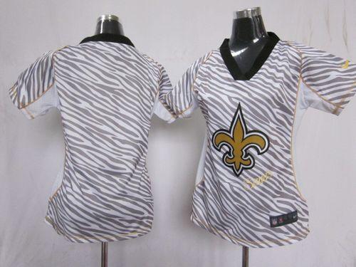 Nike Saints Blank Zebra Women's Stitched NFL Elite Jersey