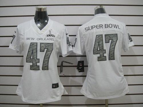 Nike New Orleans White Super Bowl XLVII Women's Elite Jersey