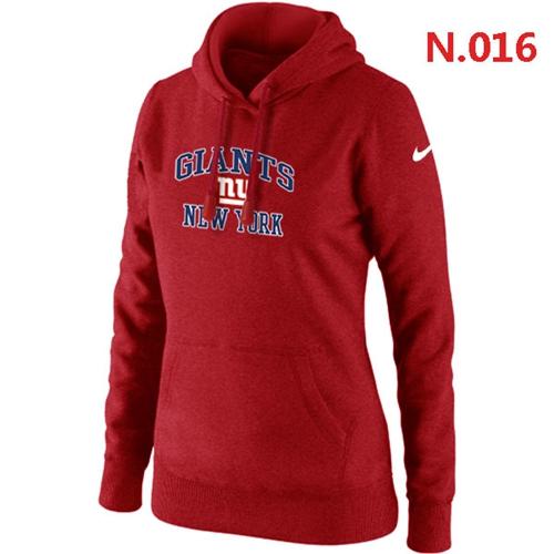 Women's Nike New York Giants Heart & Soul Pullover Hoodie Red