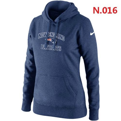 Women's Nike New York Giants Heart & Soul Pullover Hoodie Dark Blue