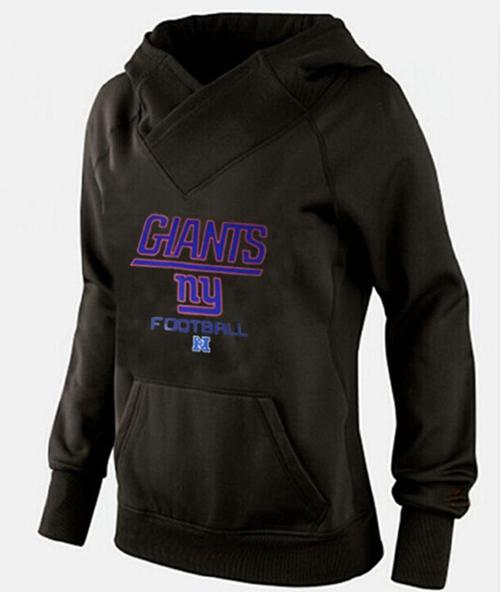 Women's New York Giants Big & Tall Critical Victory Pullover Hoodie Black