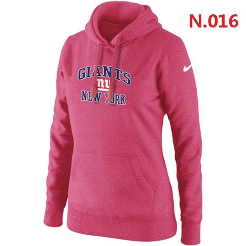 Women's Nike New York Giants Heart & Soul Pullover Hoodie Pink