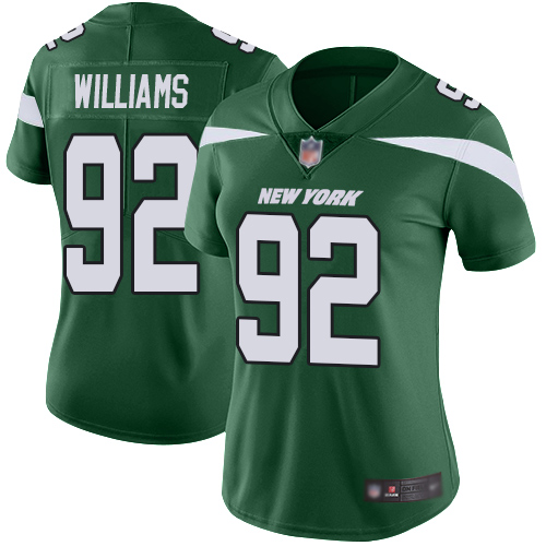 Nike Jets #92 Leonard Williams Green Team Color Women's Stitched NFL Vapor Untouchable Limited Jersey - Click Image to Close