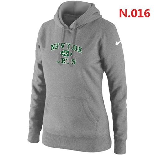 Women's Nike New York Jets Heart & Soul Pullover Hoodie Light Grey