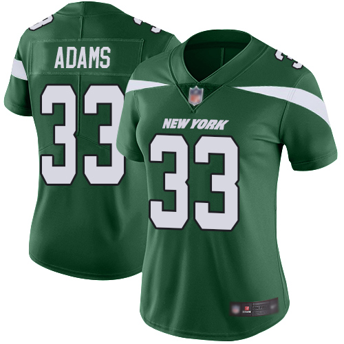 Nike Jets #33 Jamal Adams Green Team Color Women's Stitched NFL Vapor Untouchable Limited Jersey