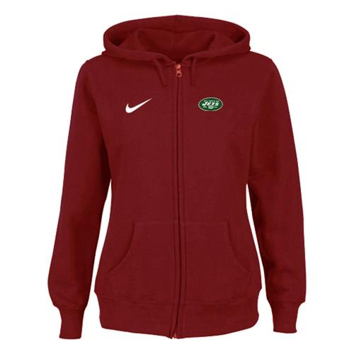 Nike New York Jets Ladies Tailgater Full Zip Hoodie Red