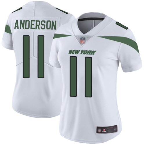 Nike Jets #11 Robby Anderson White Women's Stitched NFL Vapor Untouchable Limited Jersey - Click Image to Close