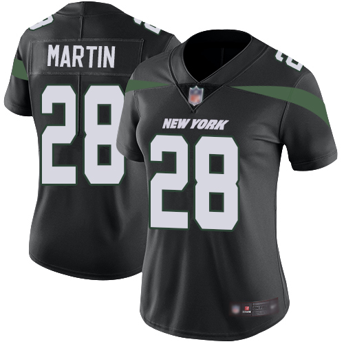 Nike Jets #28 Curtis Martin Black Alternate Women's Stitched NFL Vapor Untouchable Limited Jersey - Click Image to Close