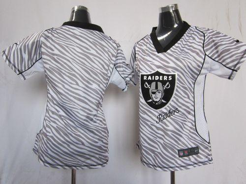 Nike Raiders Blank Zebra Women's Stitched NFL Elite Jersey