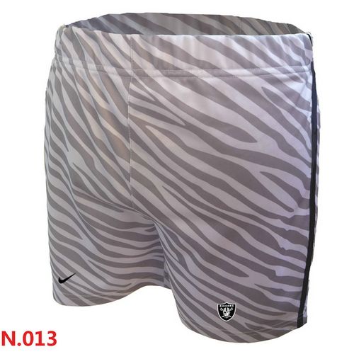 Women's Nike NFL Oakland Raiders Embroidered Team Logo Zebra Stripes Shorts