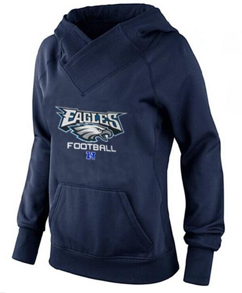 Women's Philadelphia Eagles Big & Tall Critical Victory Pullover Hoodie Navy Blue