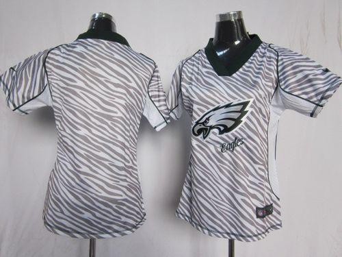 Nike Eagles Blank Zebra Women's Stitched NFL Elite Jersey