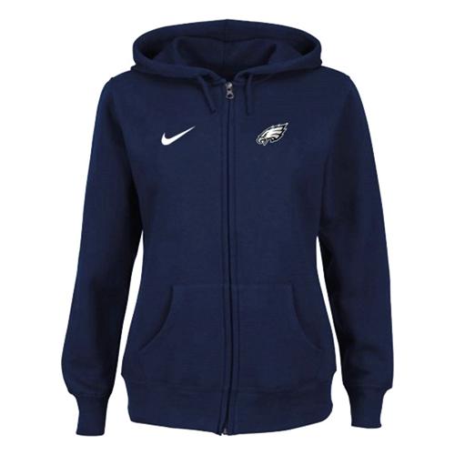 Nike Philadelphia Eagles Ladies Tailgater Full Zip Hoodie Blue