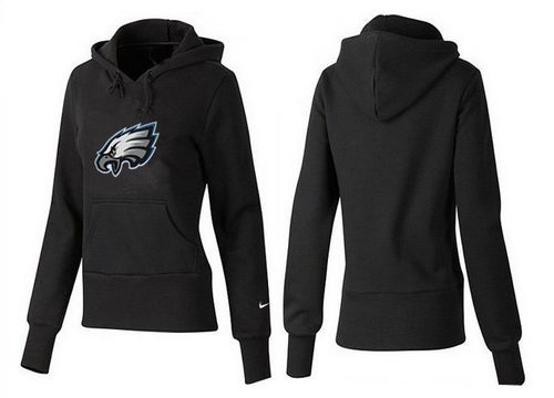 Women's Philadelphia Eagles Logo Pullover Hoodie Black