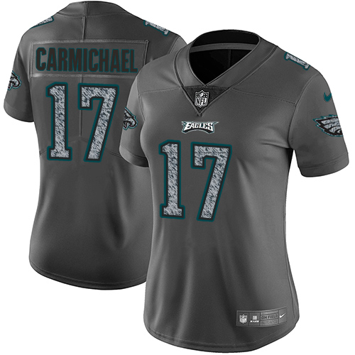 Nike Eagles #17 Harold Carmichael Gray Static Women's Stitched NFL Vapor Untouchable Limited Jersey