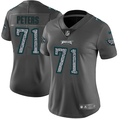 Nike Eagles #71 Jason Peters Gray Static Women's Stitched NFL Vapor Untouchable Limited Jersey - Click Image to Close