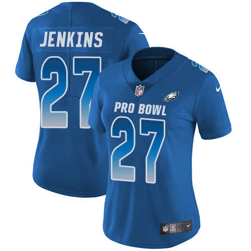 Nike Eagles #27 Malcolm Jenkins Royal Women's Stitched NFL Limited NFC 2018 Pro Bowl Jersey