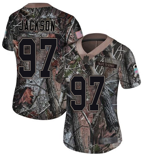 Nike Eagles #97 Malik Jackson Camo Women's Stitched NFL Limited Rush Realtree Jersey