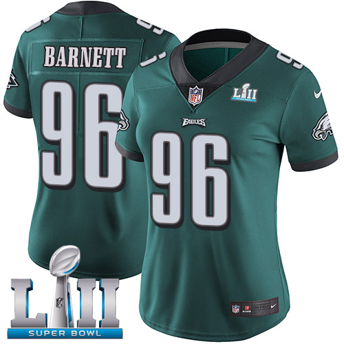 Nike Eagles #96 Derek Barnett Midnight Green Team Color Super Bowl LII Women's Stitched NFL Vapor Untouchable Limited Jersey