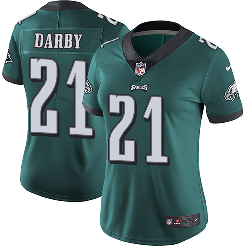 Nike Eagles #21 Ronald Darby Midnight Green Team Color Women's Stitched NFL Vapor Untouchable Limited Jersey - Click Image to Close