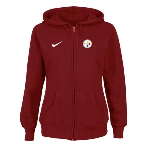 Nike Pittsburgh Steelers Ladies Tailgater Full Zip Hoodie Red