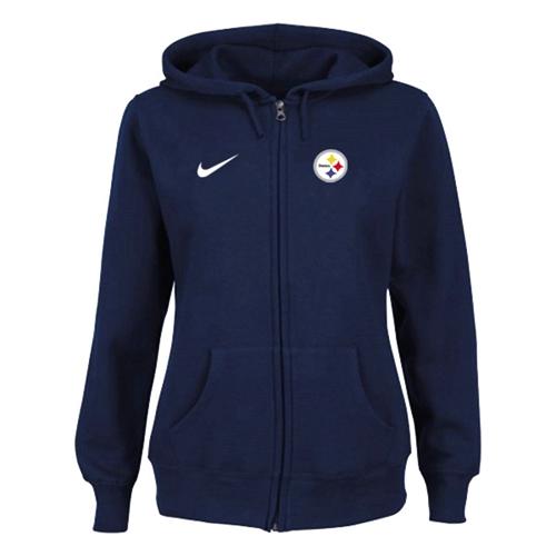 Nike Pittsburgh Steelers Ladies Tailgater Full Zip Hoodie Blue