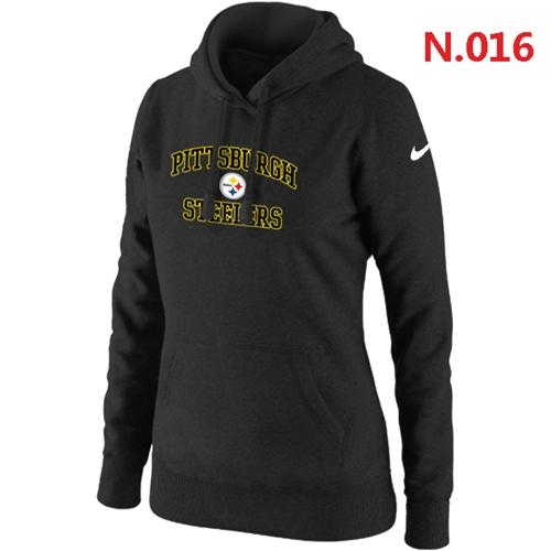 Women's Nike Pittsburgh Steelers Heart & Soul Pullover Hoodie Black