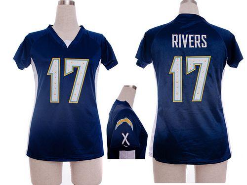 Nike Chargers #17 Philip Rivers Navy Blue Team Color Draft Him Name & Number Top Women's Stitched NFL Elite Jersey