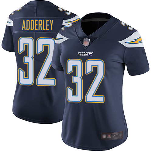 Chargers #32 Nasir Adderley Navy Blue Team Color Women's Stitched Football Vapor Untouchable Limited Jersey - Click Image to Close