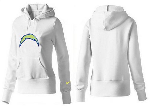 Women's Los Angeles Chargers Logo Pullover Hoodie White