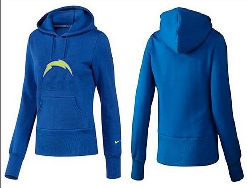 Women's Los Angeles Chargers Logo Pullover Hoodie Blue